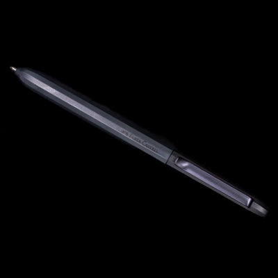 An overhead view of the Faber-Castell Avori Ballpoint Pen - Cosmic Flow activated.