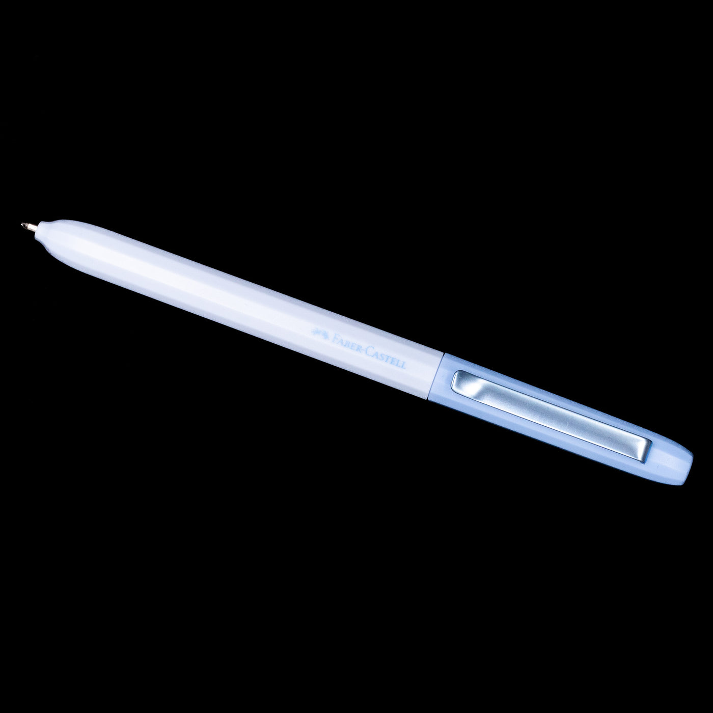 An overhead view of the Faber-Castell Avori Ballpoint Pen - Peace of Mind activated.