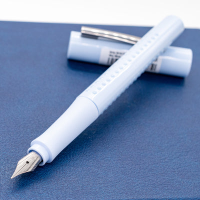Faber-Castell Grip 2010 Harmony Fountain Pen - Sky Blue uncapped