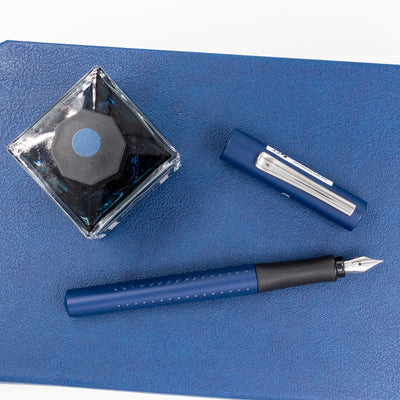 Faber-Castell Grip 2011 Fountain Pen - Classic Blue silver trim
