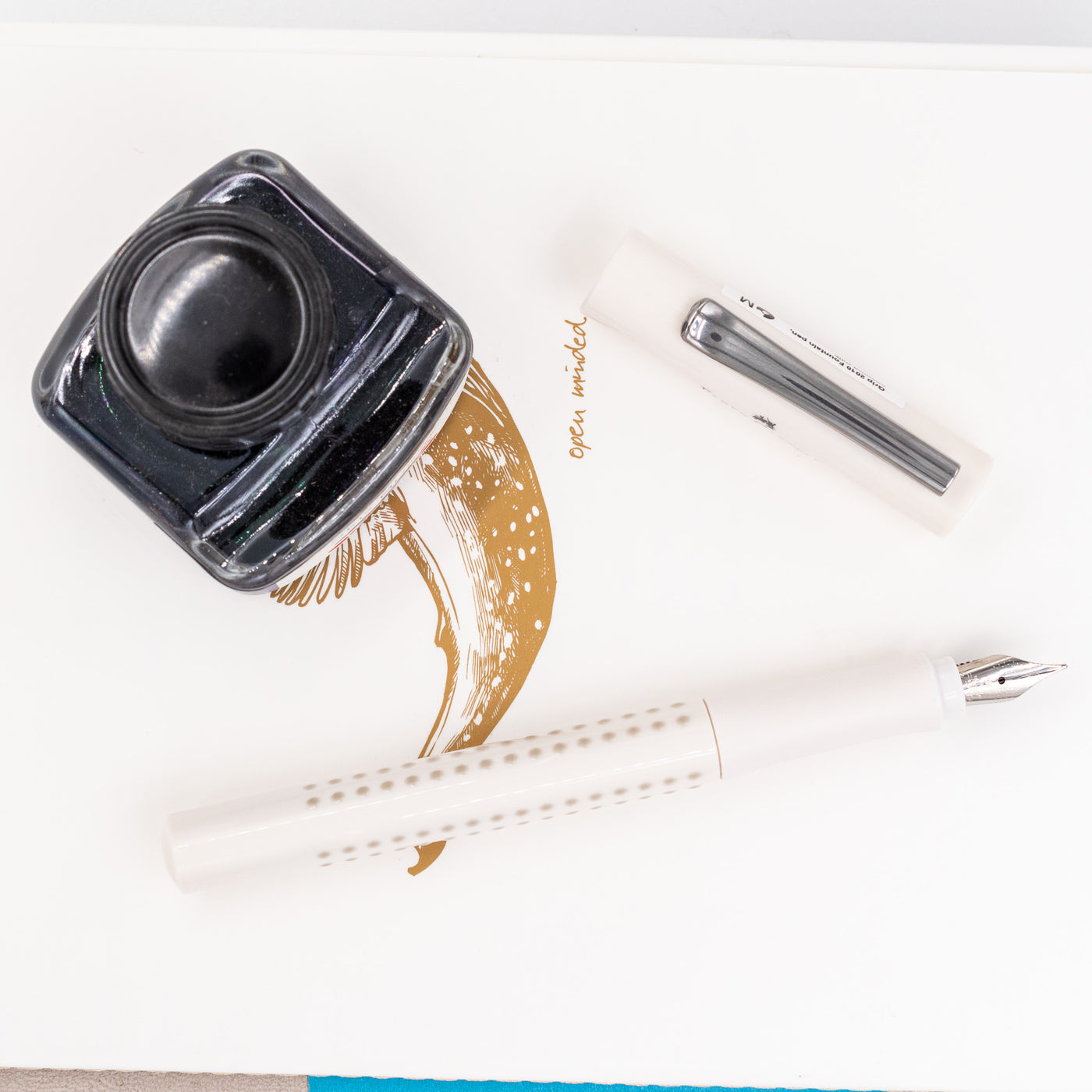 Faber-Castell Grip 2010 Fountain Pen - Coconut Milk silver trim