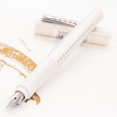 Faber-Castell Grip 2010 Fountain Pen - Coconut Milk uncapped