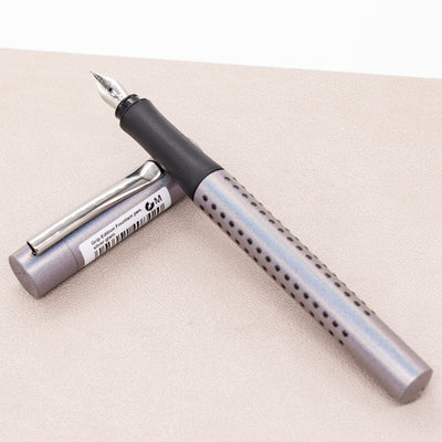 Faber-Castell Grip Glam Fountain Pen - Silver silver grey