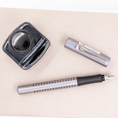 Faber-Castell Grip Glam Fountain Pen - Silver iridescent