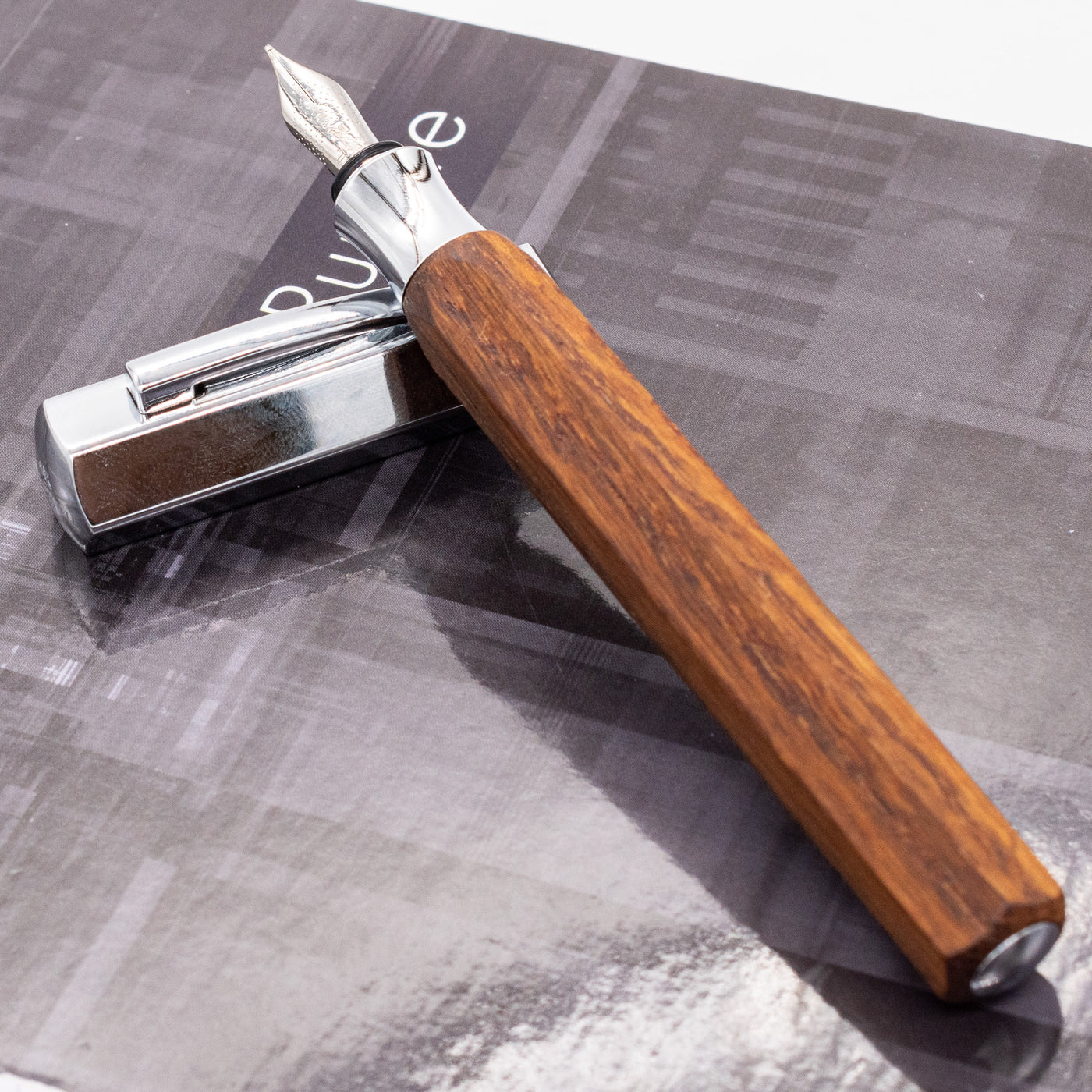 Faber-Castell Ondoro Smoked Oak Fountain Pen wooden