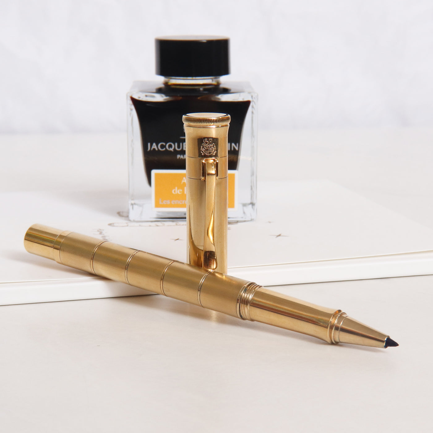 Graf von Faber-Castell Anello Gold Plated Rollerball Pen - Preowned Uncapped