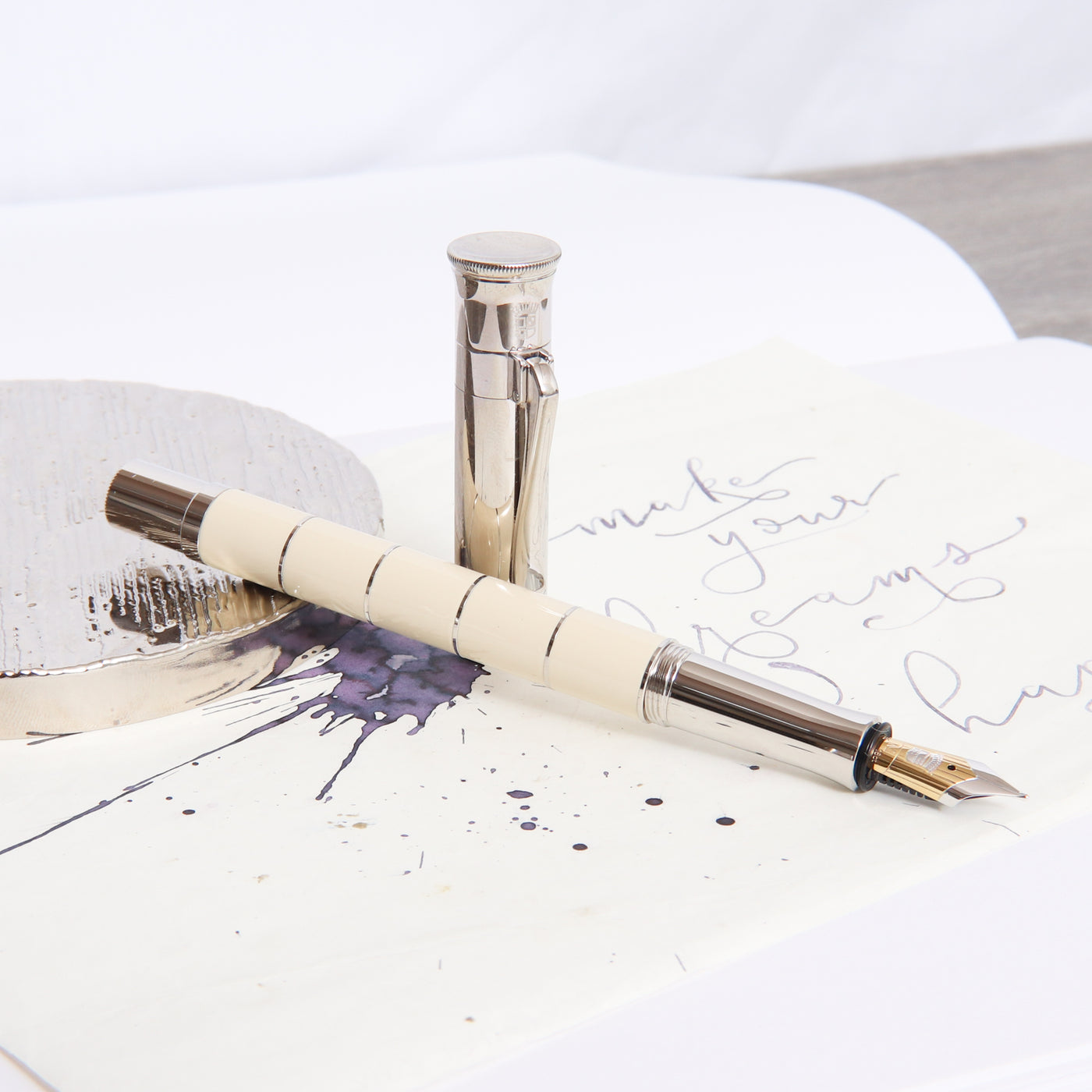 Graf von Faber-Castell Classic Anello Ivory Fountain Pen Uncapped