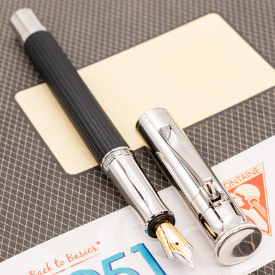 Graf von Faber-Castell Classic Fountain Pen - Ebony Wood chrome