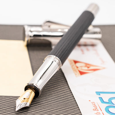Graf von Faber-Castell Classic Fountain Pen - Ebony Wood uncapped