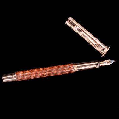 Overhead view of the capped Graf von Faber-Castell Classic Limited Edition fountain pen, showing clip and cap top design.
