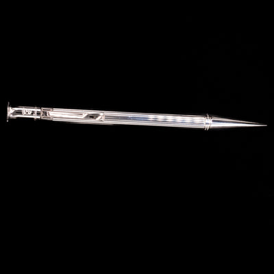 An overhead view of the Graf von Faber-Castell Classic Mechanical Pencil - Platinum Plated.