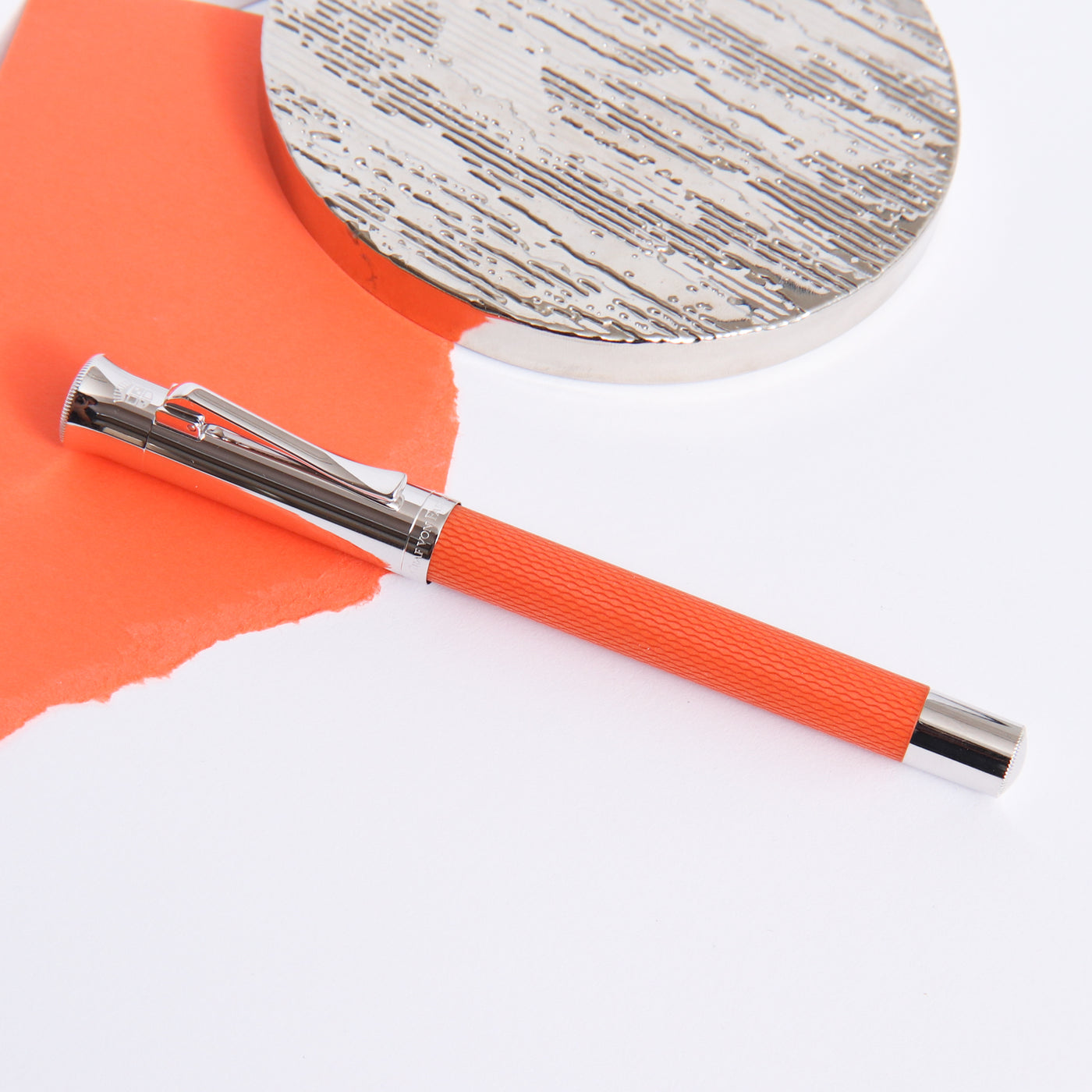 Graf von Faber Castell Guilloche Burned Orange Fountain Pen Capped