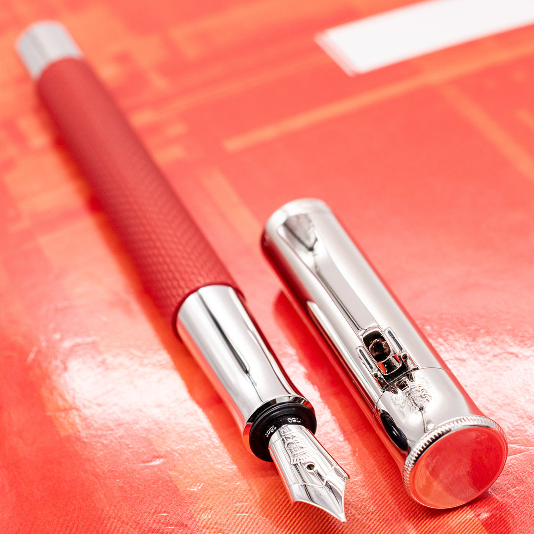 Graf von Faber-Castell Guilloche Fountain Pen - Coral Red – Truphae