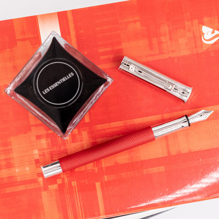 Graf von Faber-Castell Guilloche Fountain Pen - Coral Red – Truphae