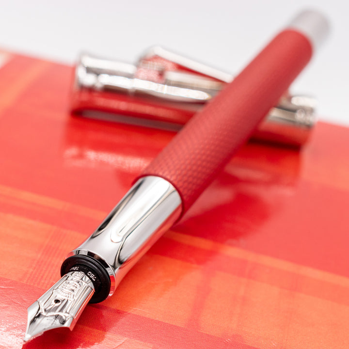 Graf von Faber-Castell Guilloche Fountain Pen - Coral Red – Truphae