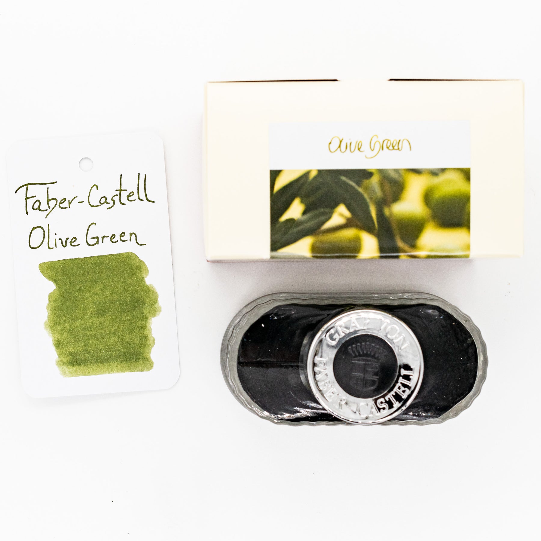 Olive Green Faber Castell Ink Bottle GRAF VON FABER CASTELL