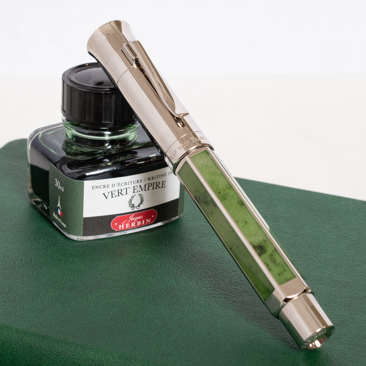 Graf von Faber-Castell Pen of the Year 2011 Jade Fountain Pen Capped
