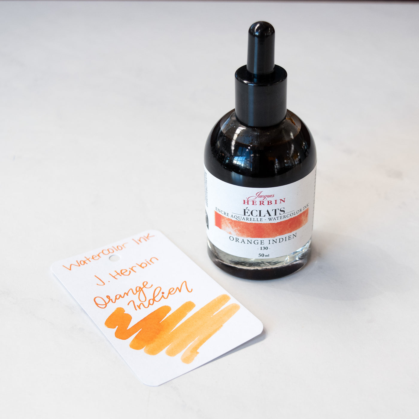 Jacques Herbin Eclats Fine Art Orange Indien Watercolor Ink Bottle