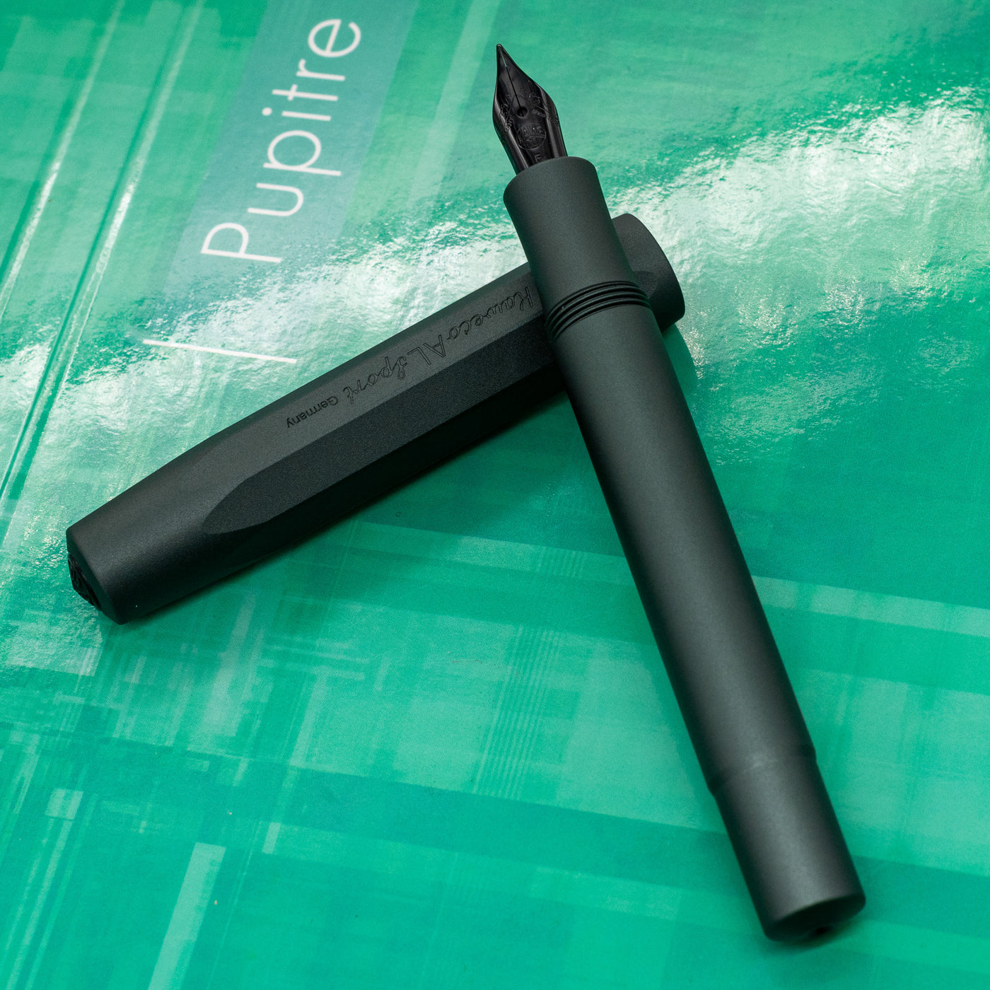 Kaweco AL Sport Fountain Pen - Midnight Green black trim