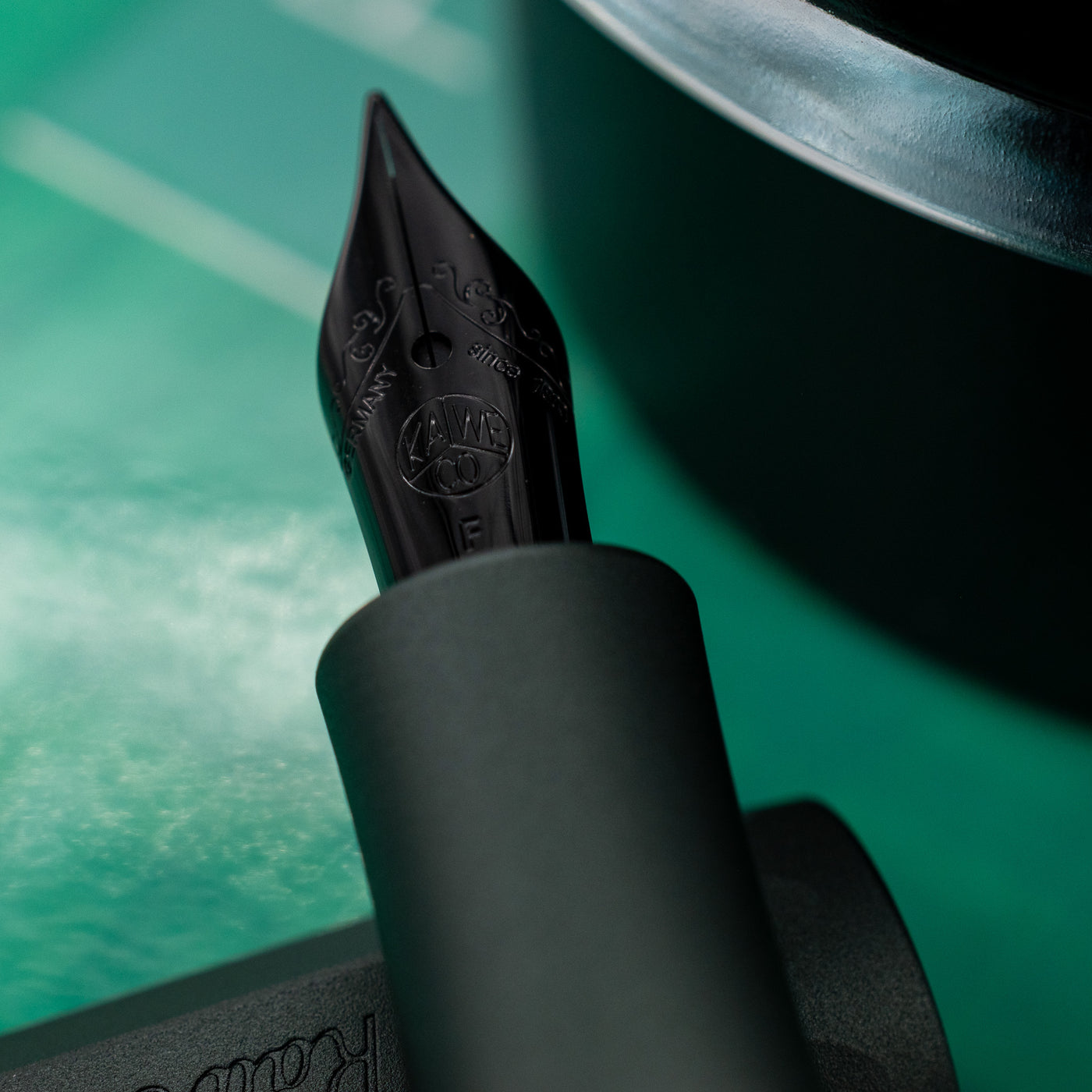 Kaweco AL Sport Fountain Pen - Midnight Green stainless steel nib