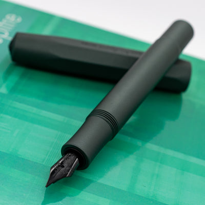 Kaweco AL Sport Fountain Pen - Midnight Green uncapped