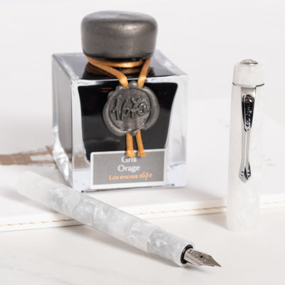 Kaweco Art Sport Special Edition Mineral White Fountain Pen Uncapped