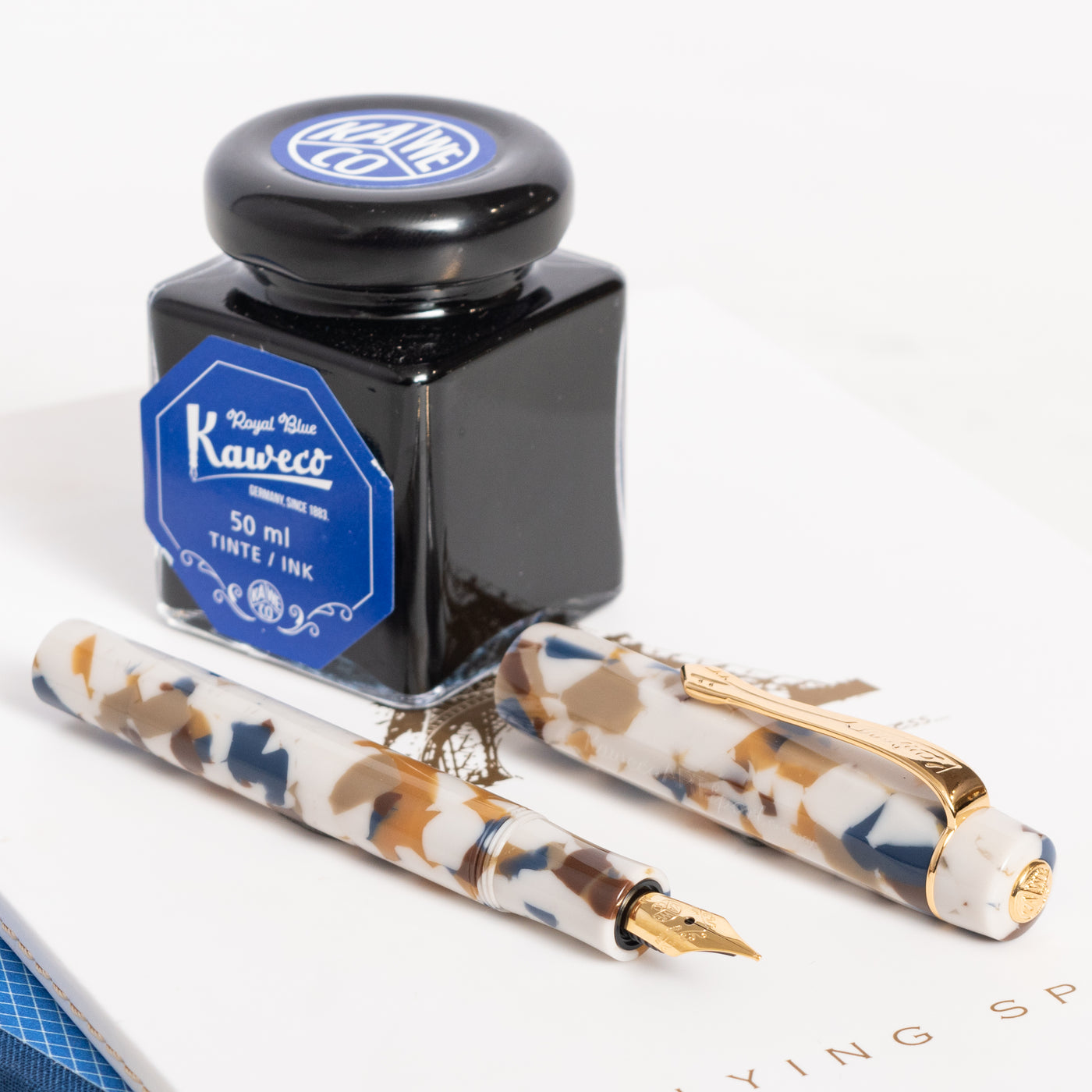 Kaweco Art Sport Special Edition Terrazzo Fountain Pen Gold Trim