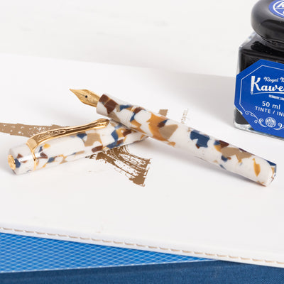 Kaweco Art Sport Special Edition Terrazzo Fountain Pen White Blue Brown