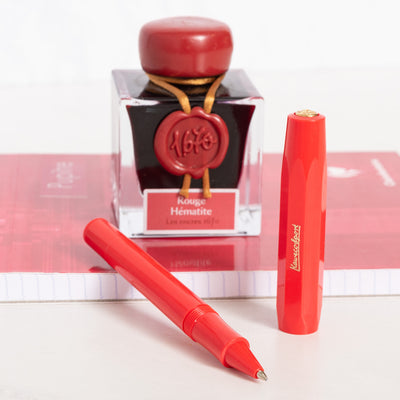 Kaweco Sport Classic Red Rollerball Pen uncapped