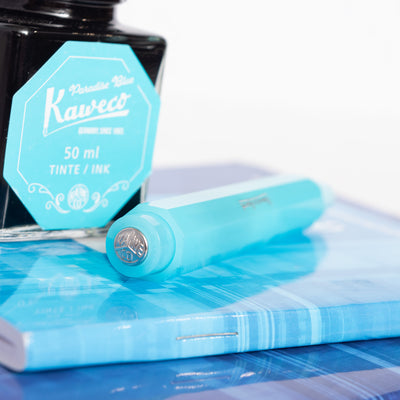 Kaweco Frosted Sport Light Blueberry Ballpoint Pen cap top