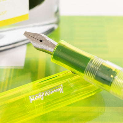 Kaweco Ice Sport Glow Highlighter Fountain Pen Set stainless steel nib