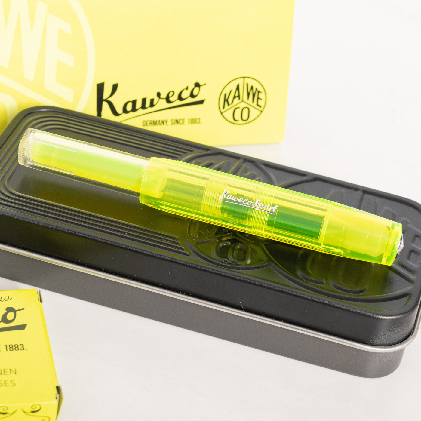 Kaweco Ice Sport Glow Highlighter Fountain Pen Set yellow