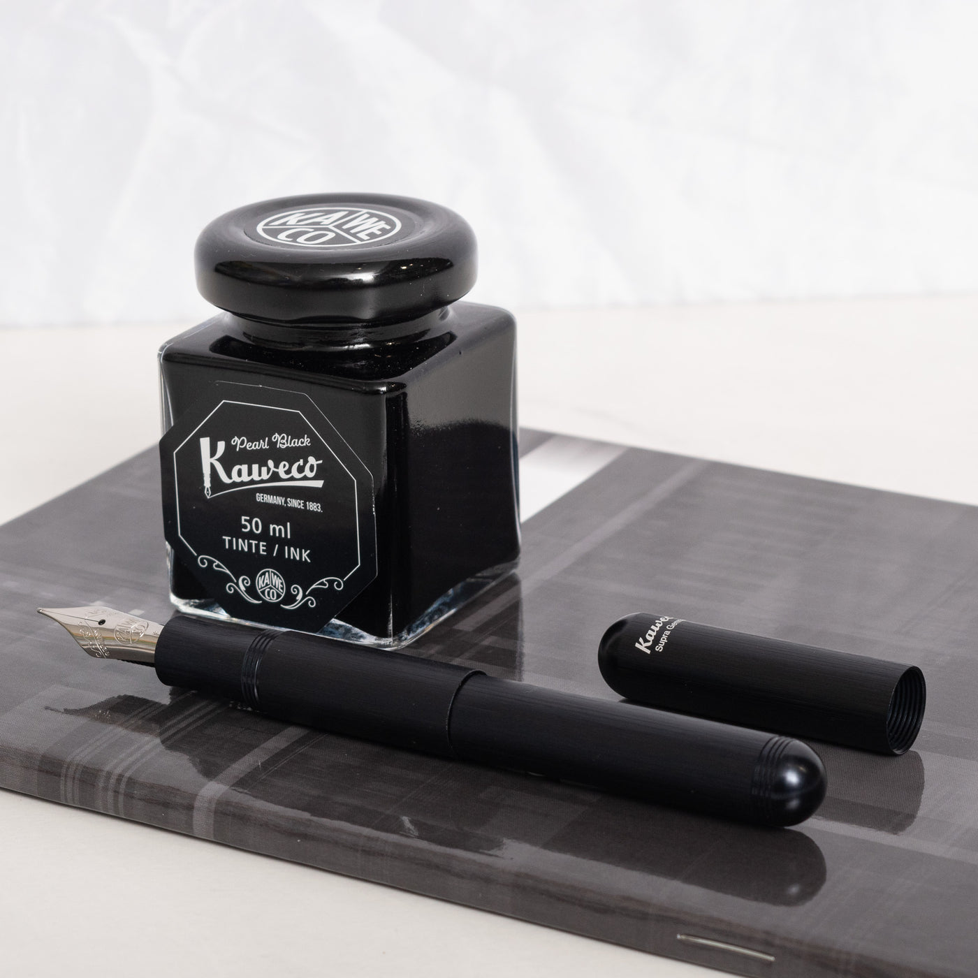 Kaweco Supra Fountain Pen - Aluminum Black - Medium