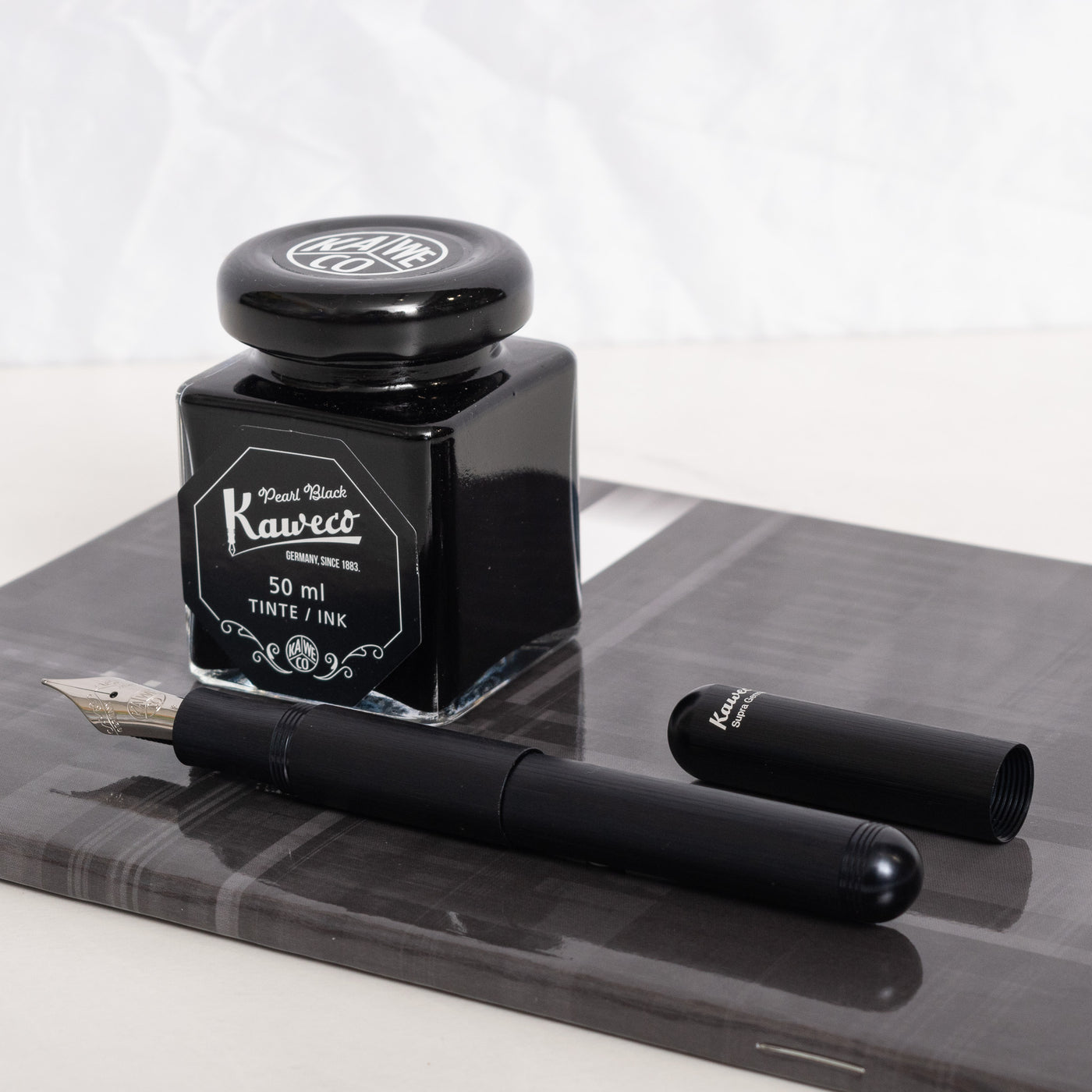 Kaweco Supra Fountain Pen - Brushed Aluminum Black – Yoseka Stationery