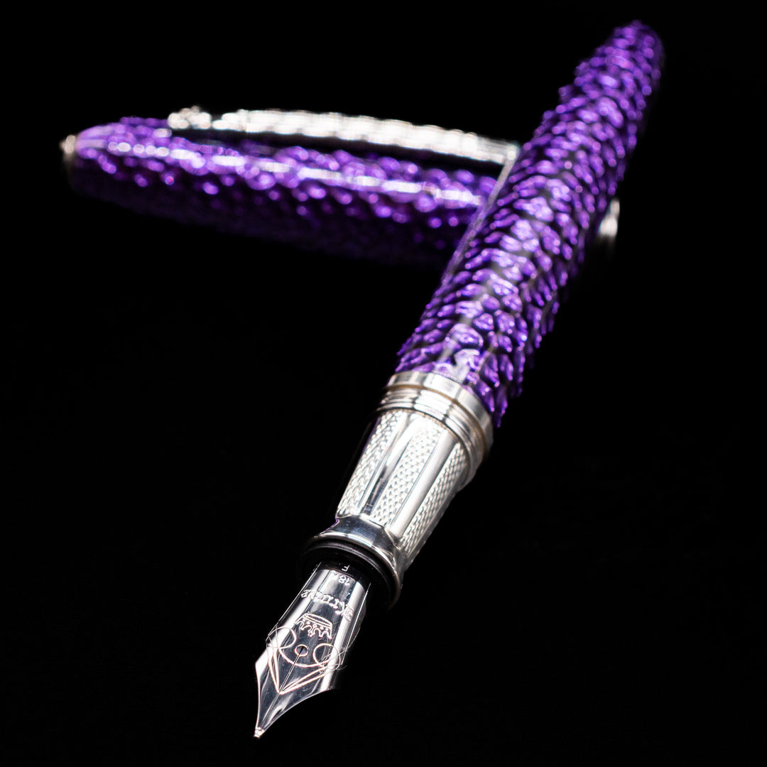 Krone Spark Hammered Purple Fountain Pen - Preowned – Truphae