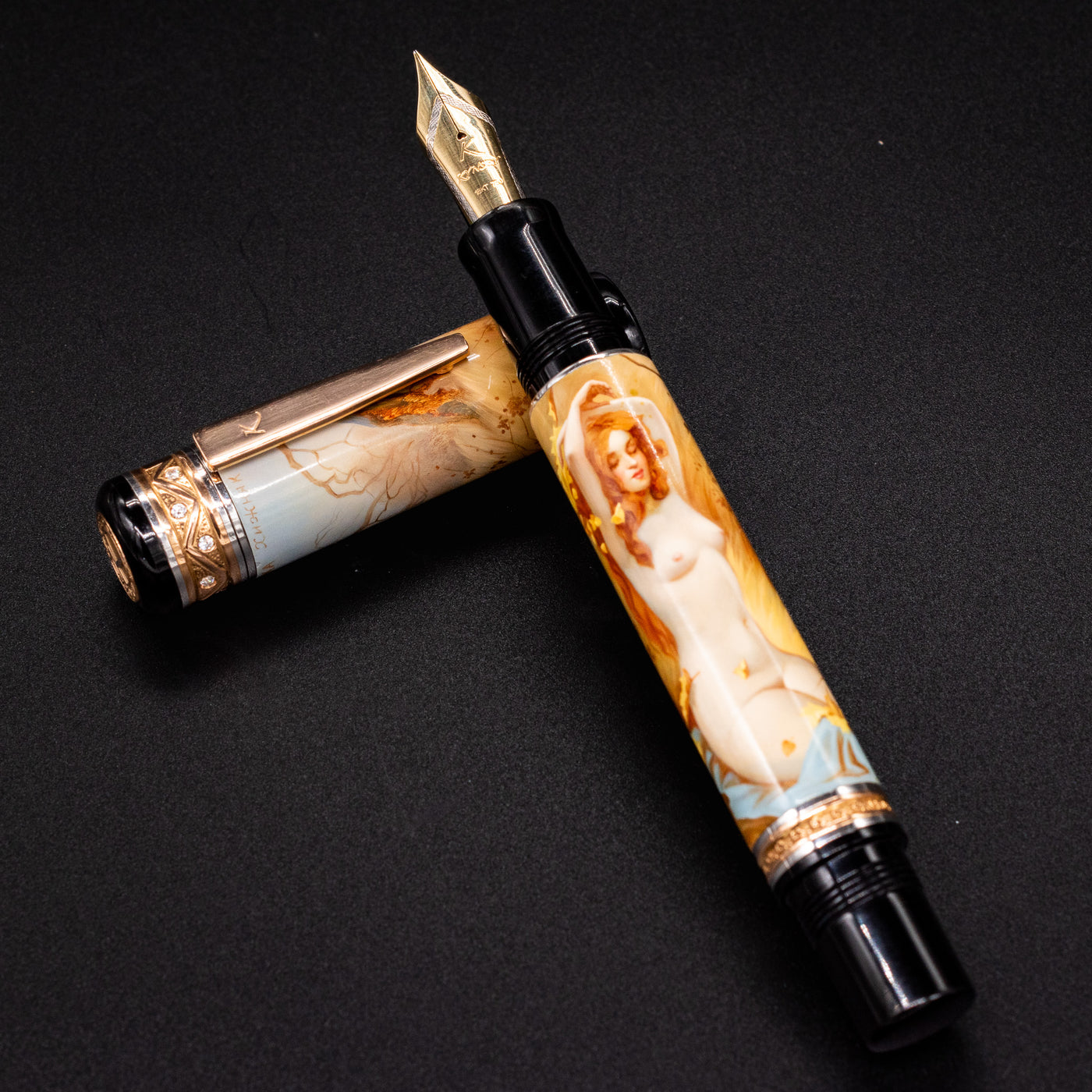 Kynsey Aphrodite Fountain Pen Russian Lacquer Art