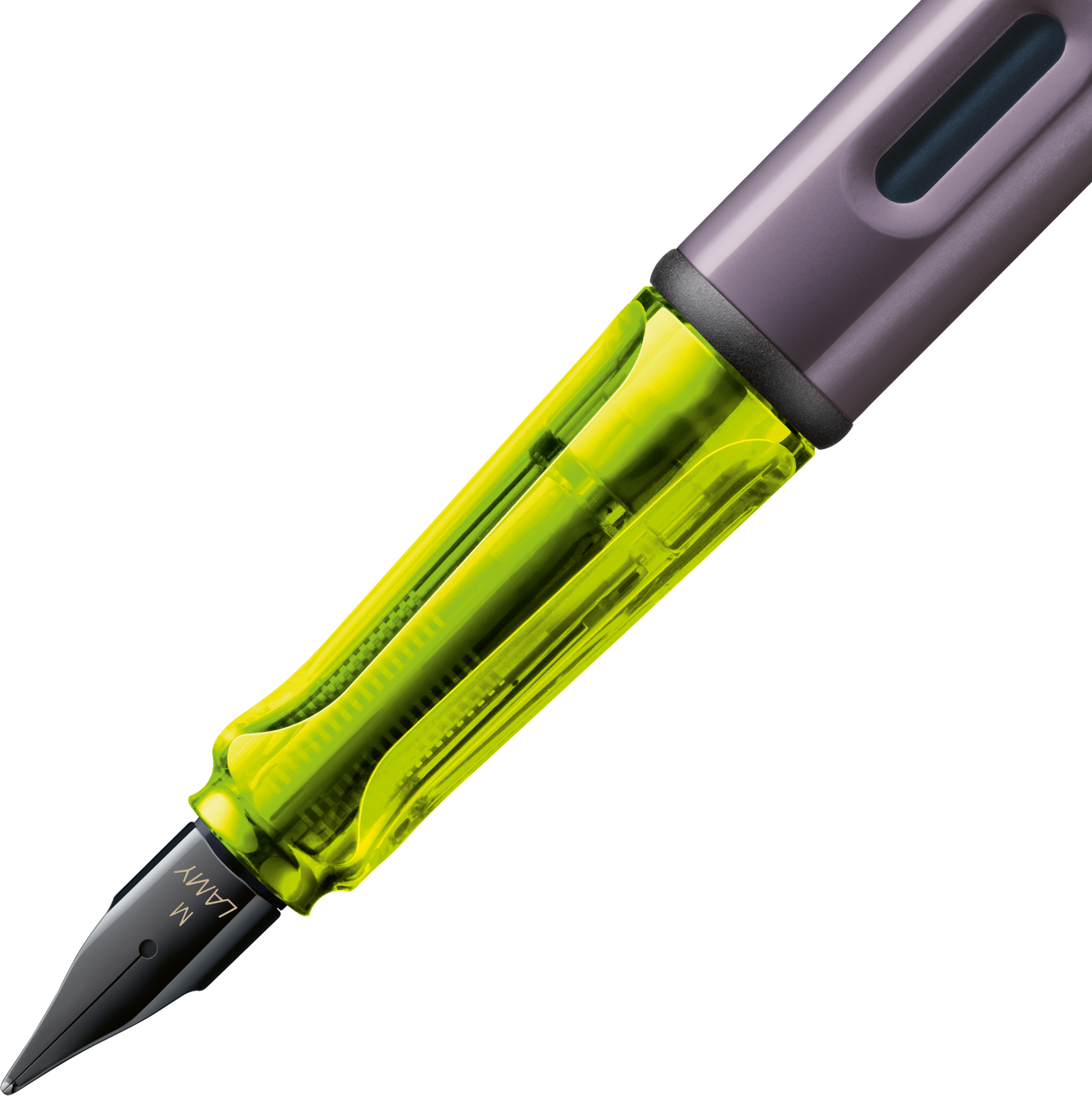 LAMY Al-Star Fountain Pen - Aubergine Purple with Green Grip Section