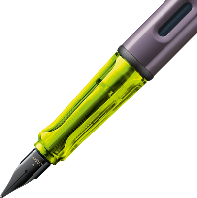LAMY Al-Star Fountain Pen - Aubergine Purple with Green Grip Section