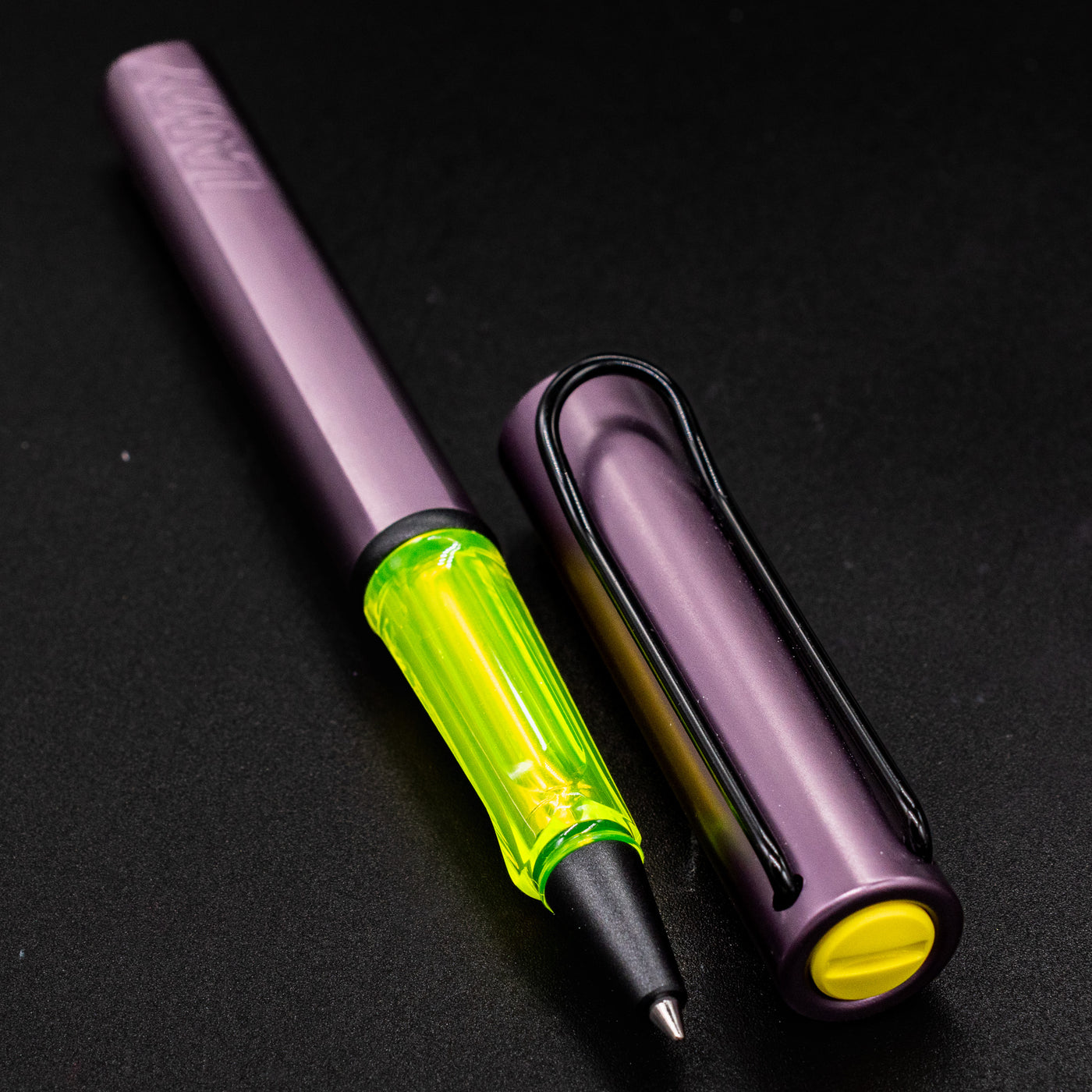 LAMY Al-Star Special Edition Rollerball Pen - Aubergine yellow grip section