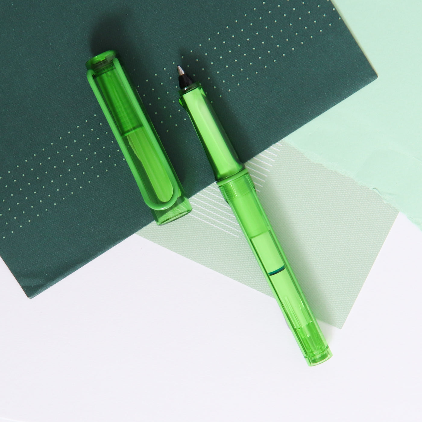 LAMY Balloon Rollerball Pen Lime Uncapped