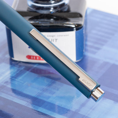 LAMY Econ Indigo Matte Blue Ballpoint Pen clip