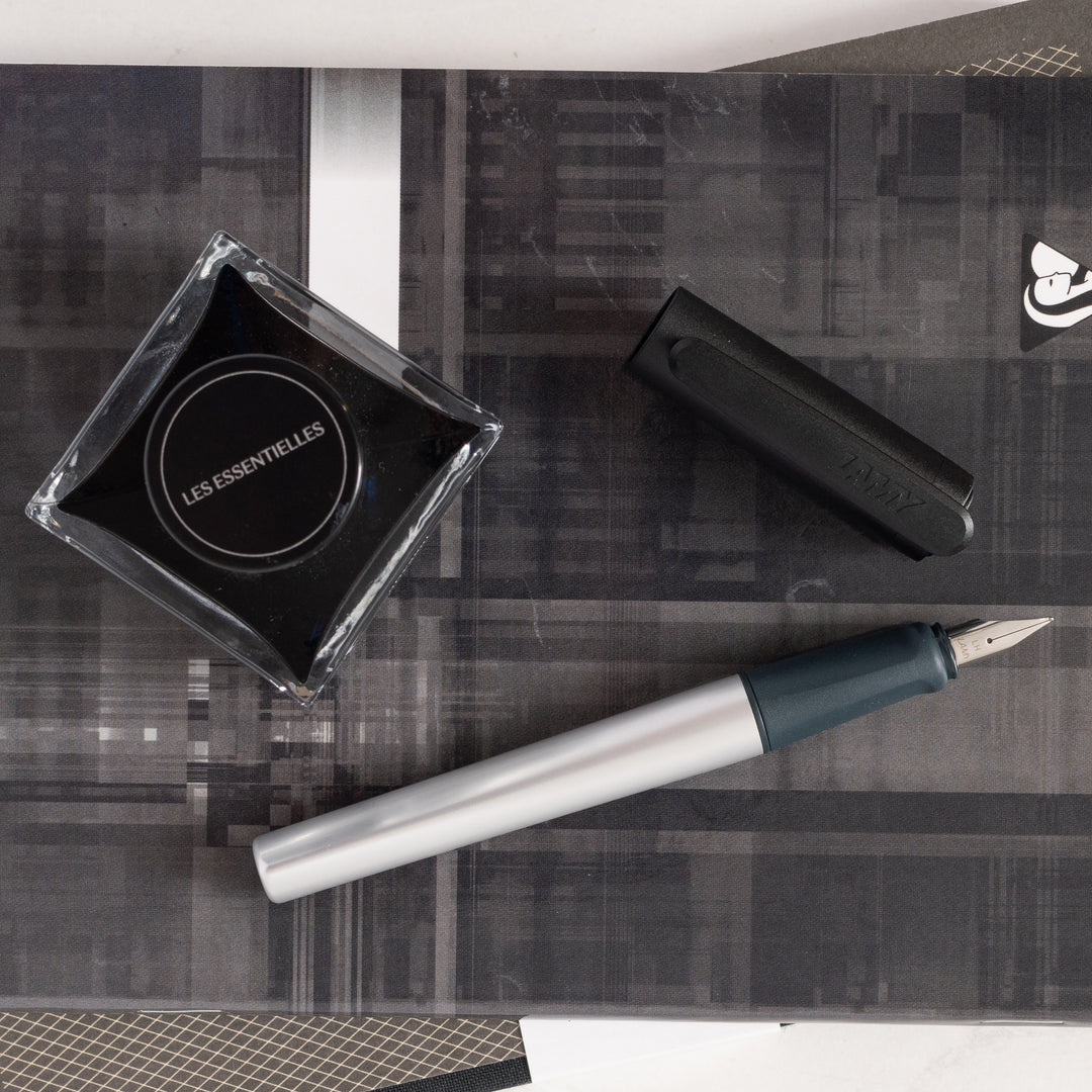 LAMY Nexx Black Fountain Pen | Steel Nib, Cartridge/Converter