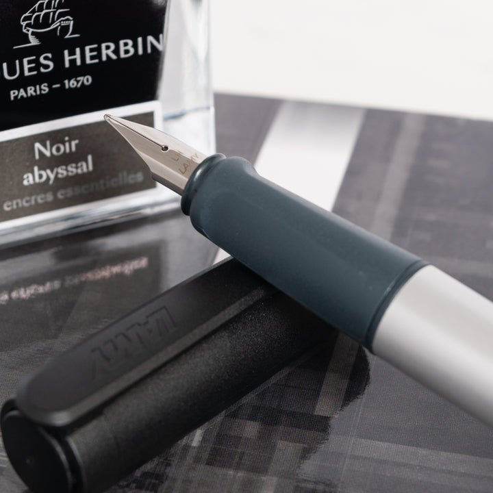 LAMY Nexx Black Fountain Pen | Steel Nib, Cartridge/Converter