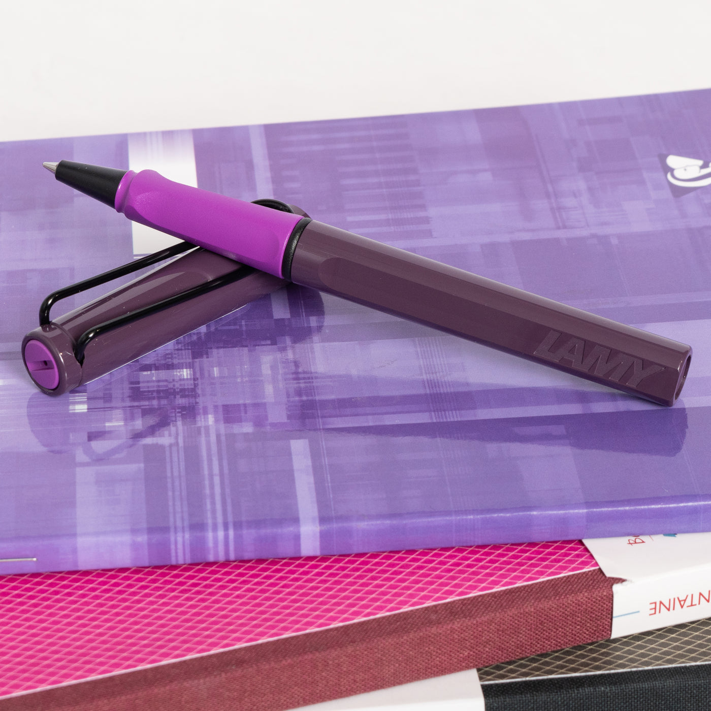 LAMY Safari 2024 Special Edition Violet Blackberry Rollerball Pen glossy