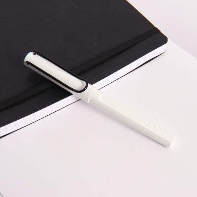 LAMY Safari Limited Edition White With Black Clip Rollerball Pen Capped
