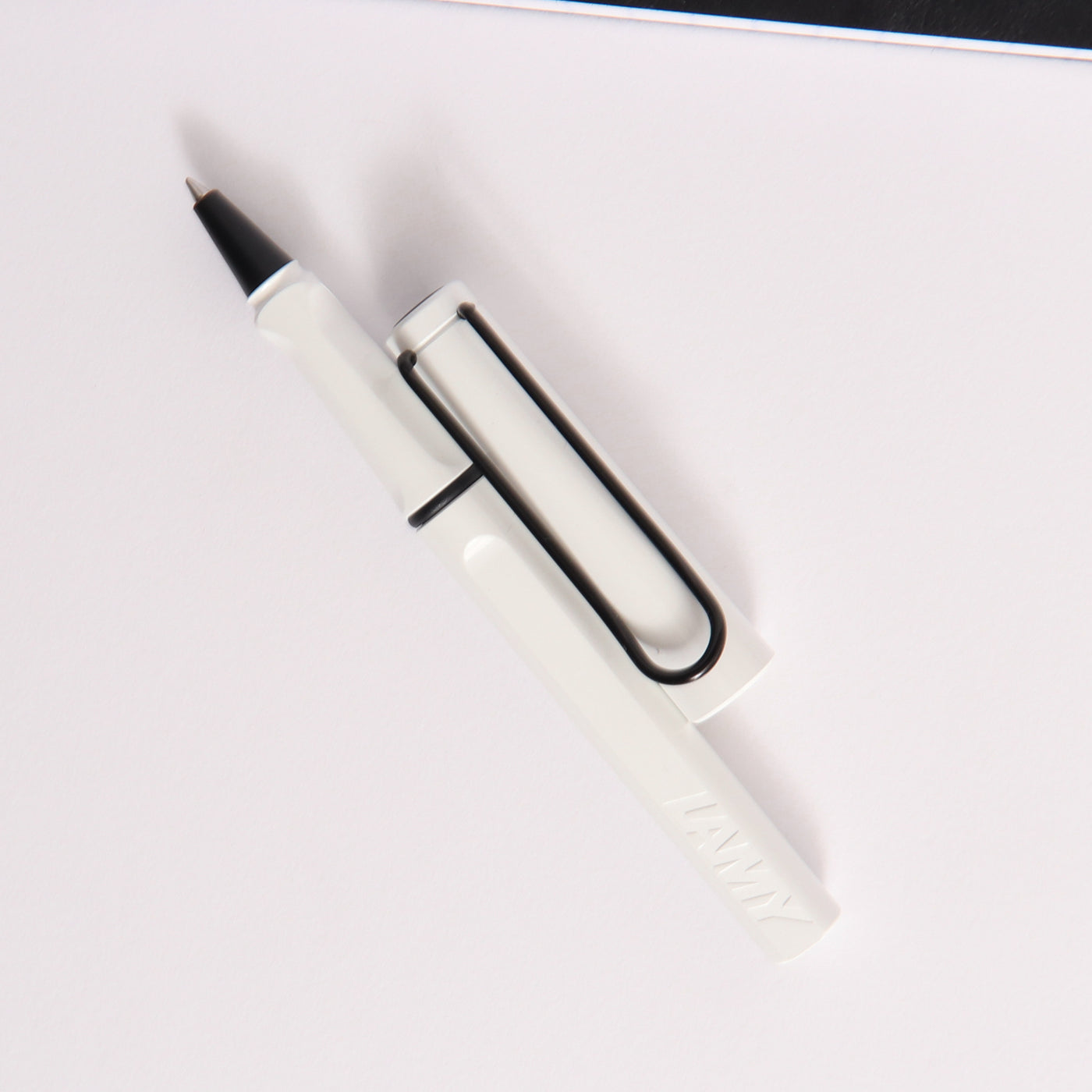LAMY Safari Limited Edition White With Black Clip Rollerball Pen Plastic Barrel