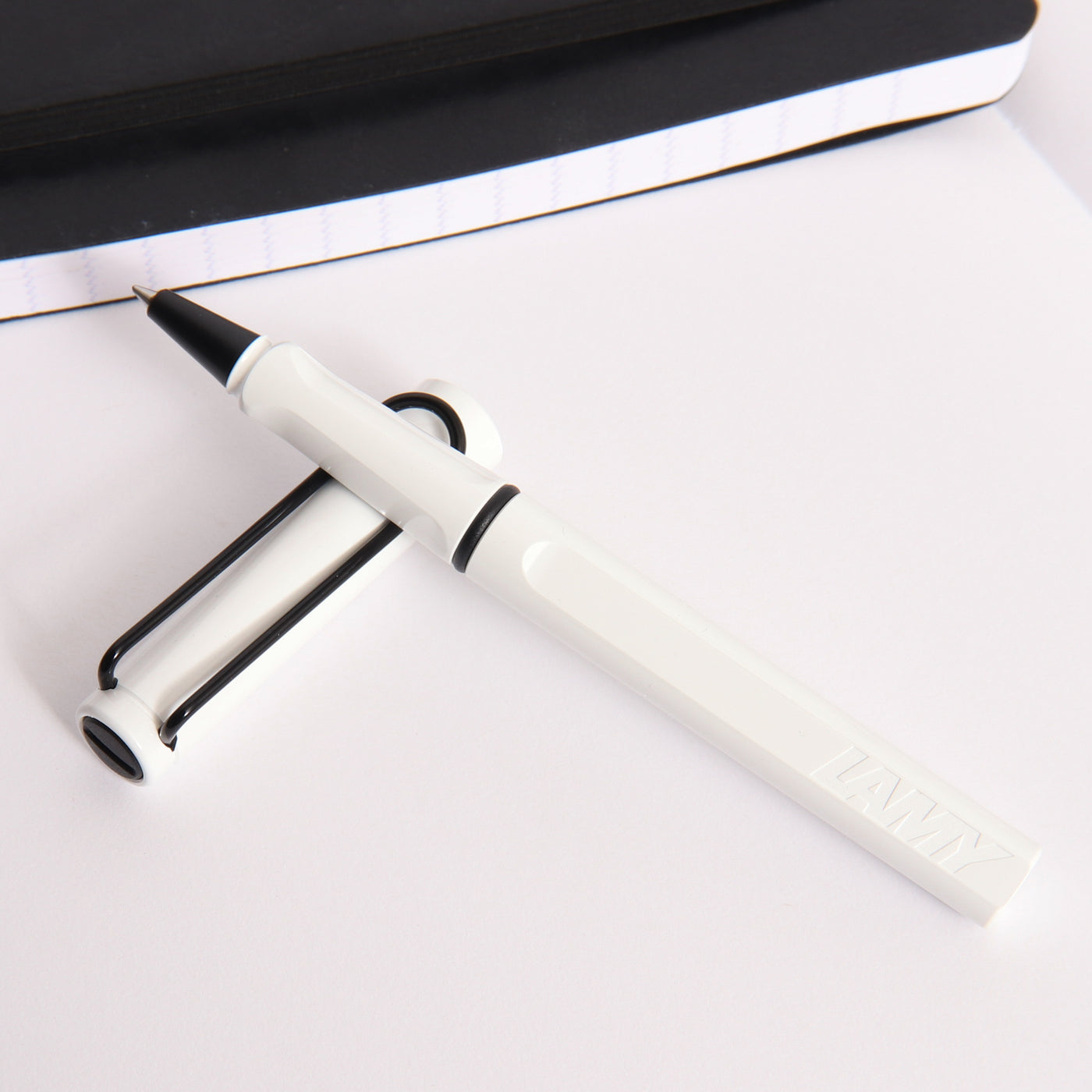 LAMY Safari Limited Edition White With Black Clip Rollerball Pen