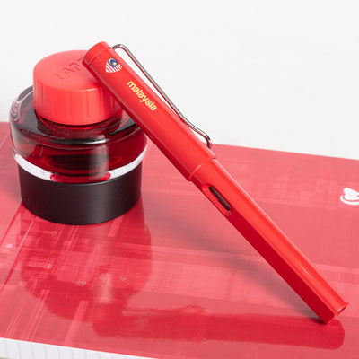 LAMY Safari Malaysia Special Edition Red Fountain Pen capped