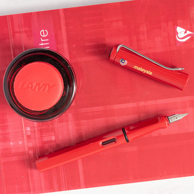 LAMY Safari Malaysia Special Edition Red Fountain Pen ink window