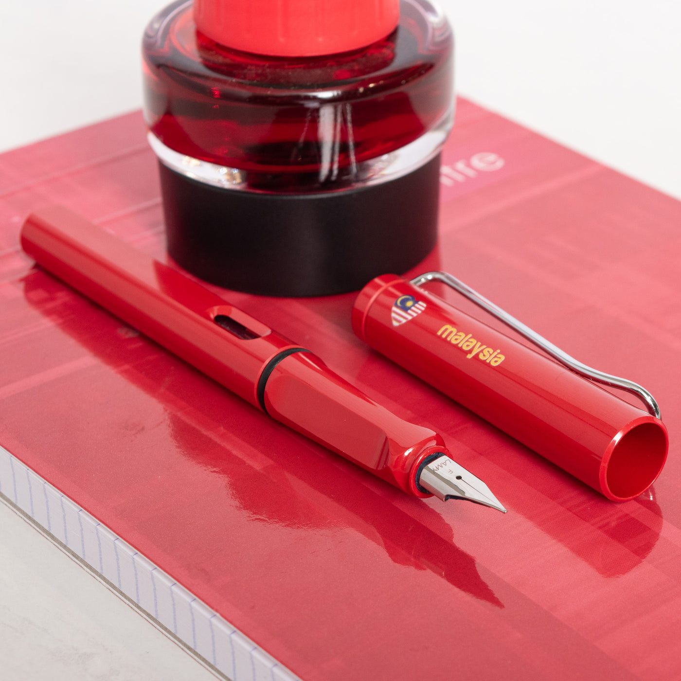 LAMY Safari Malaysia Special Edition Red Fountain Pen plastic